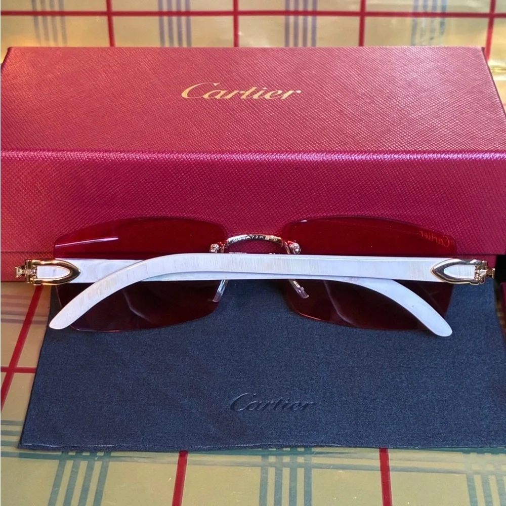 Cartier Unisex Buffalo Horn Sunglasses